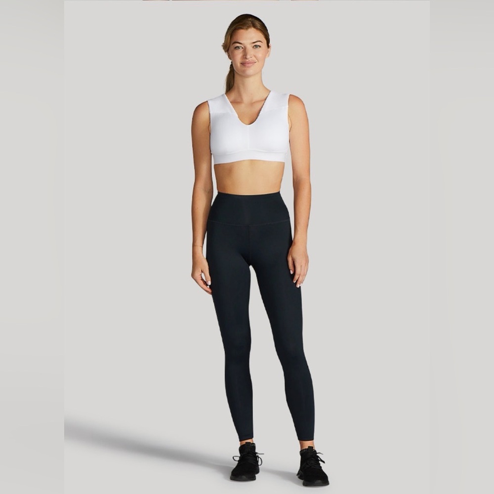 Tommie Copper Ultra Fit High Waist  Back Support Black Ankle Length Leggings NWT
